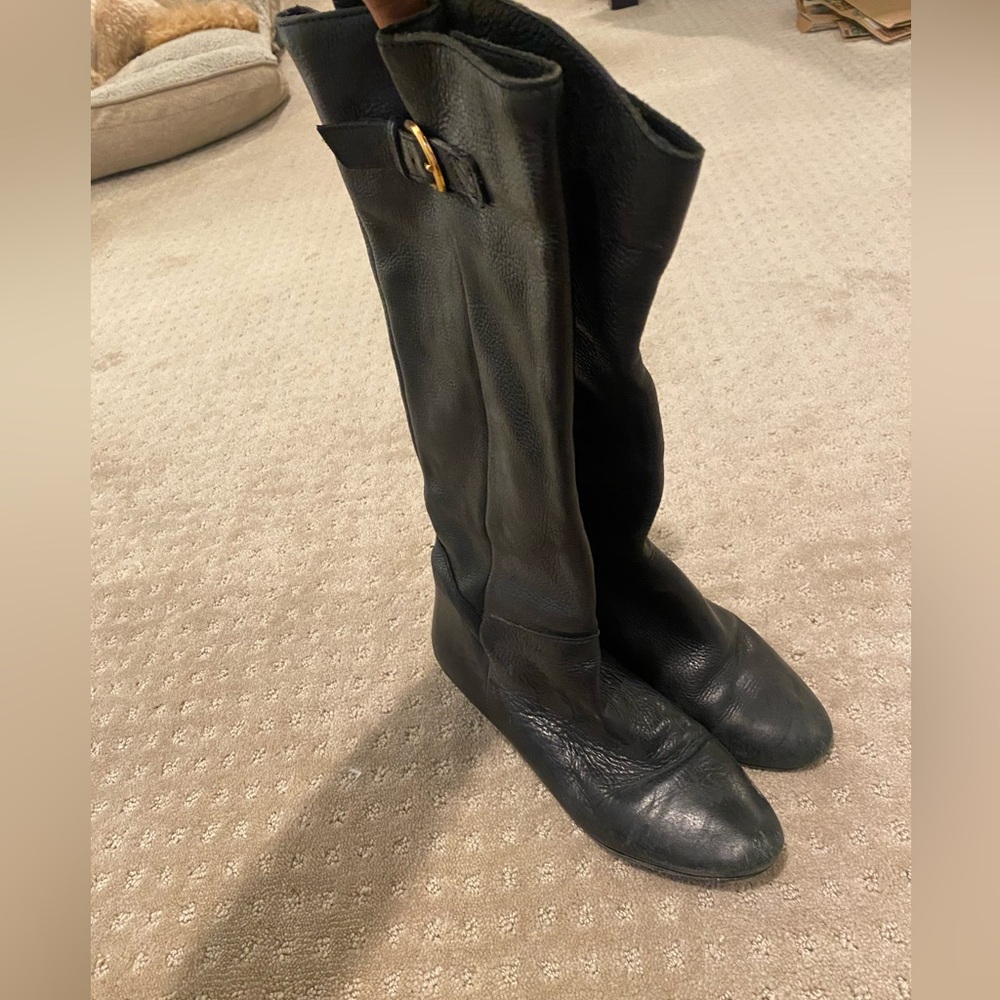 Steven by Steve Madden black Rider boots